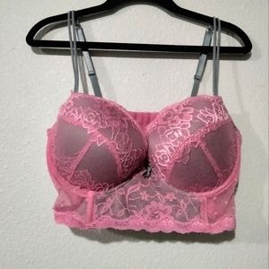 Lace Long Line Push Up Bra